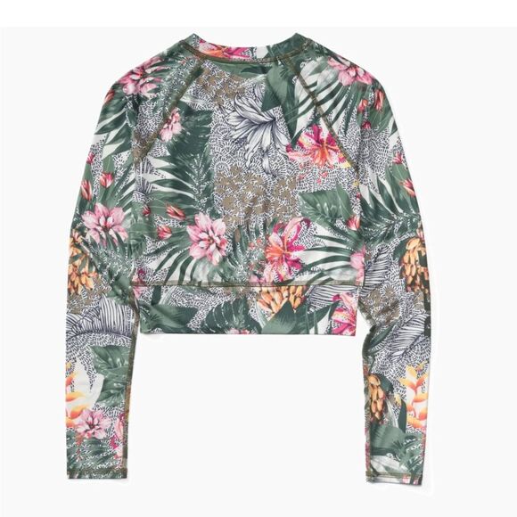 WOMEN’S LONG SLEEVE CROPPED PERFORMANCE SURF SHIRT BY REEF HAS UPF 40 INC NWT - Picture 5 of 10